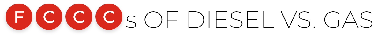 FCCCs of Diesel vs. Gas
