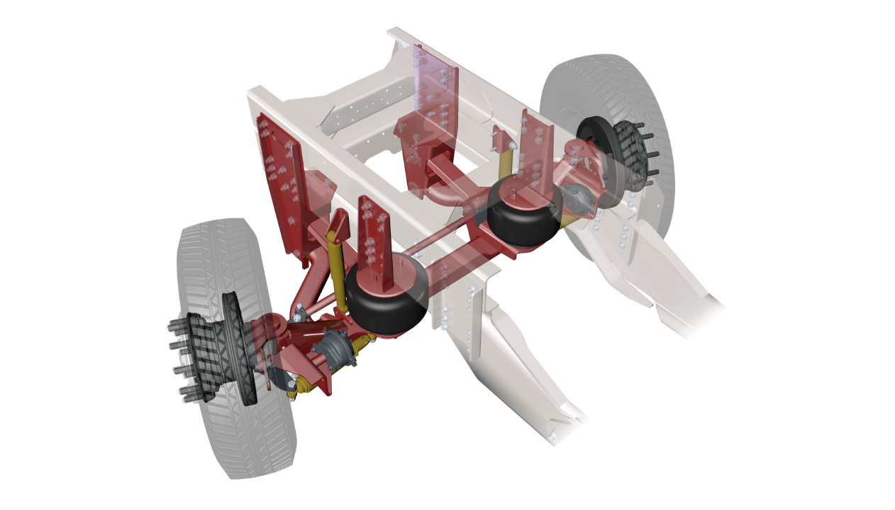 UltraSteer responsive tag axle render